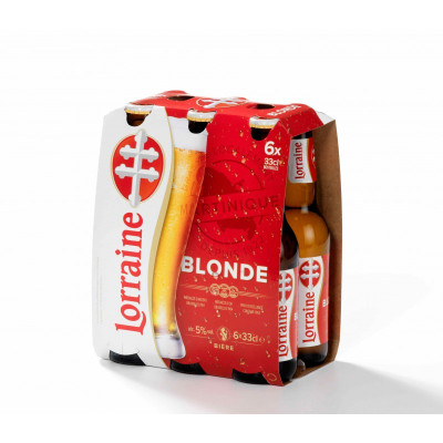 BIERE BOUTEILLE PACK 5° 33clx6 LORRAINE