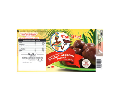 BOUDIN CREOLE SURGELE 20 SACS DE 800G MAN NICOL