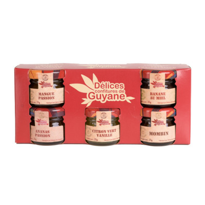 COFFRET 5 CONFITURES 25g DELICES DE GUYANE