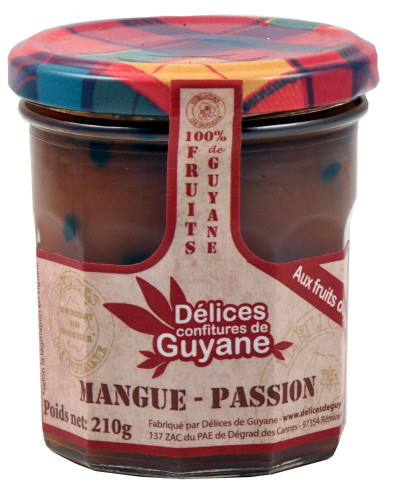 CONFITURE MANGUE PASSION 210g DELICES DE GUYANE