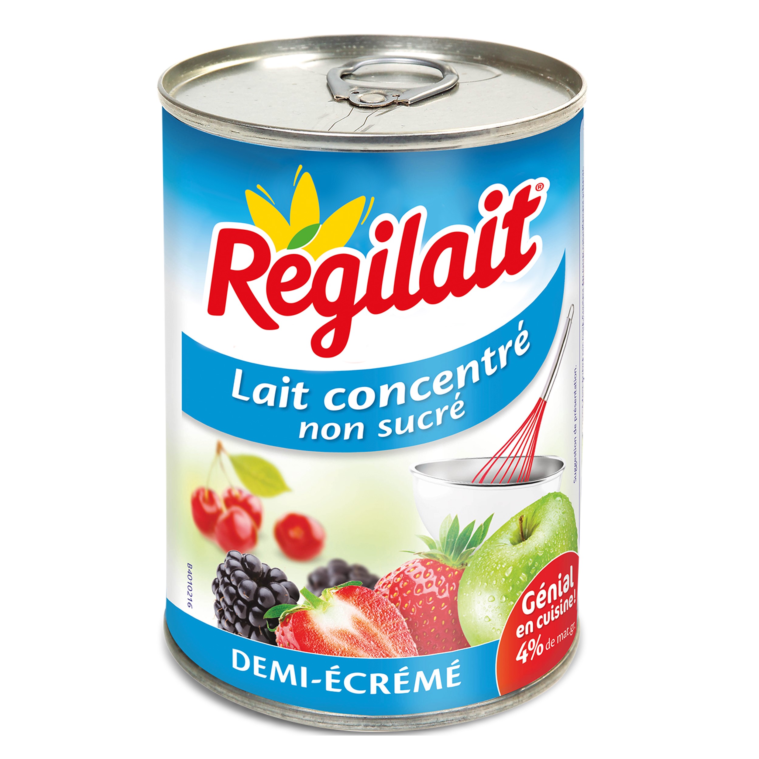 LAIT CONCENTRE NON SUCRE 410g REGILAIT