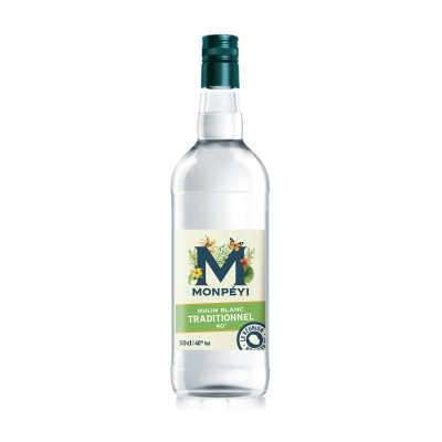RHUM BLANC TRADITIONNEL  40° 50cl MONPEYI